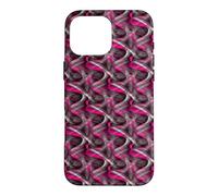 Custodia per iPhone 16 Pro Max Anni Ottanta Bella Rosa Grigio Astratto Curva Ripetere Modello