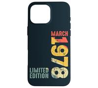 Custodia per iPhone 16 Pro Max Anno 1978 Marzo 1978 Retro 1978 Vintage 1978 Dal 1978