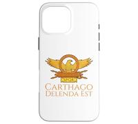 Custodia per iPhone 16 Pro Max Antica Roma Latina Citazione SPQR Eagle - Carthago Delenda Est