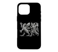 Custodia per iPhone 16 Pro Max Antico dio sumero mesopotamico Ninurta contro Anzu Monster