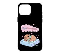 Custodia per iPhone 16 Pro Max Appendi Capybara Coppia divertente Love Valentine Meme