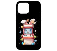 Custodia per iPhone 16 Pro Max Arcade Gaming Gamer Classico Videogioco Retro Coniglio di Pasqua