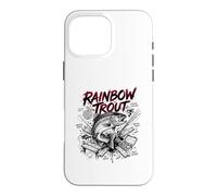 Custodia per iPhone 16 Pro Max Arcobaleno Trota Brutale Forza Pesca a Mosca