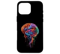 Custodia per iPhone 16 Pro Max Arte fluida astratta di anatomia del cervello colorato