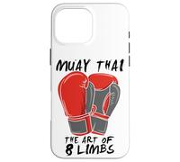 Custodia per iPhone 16 Pro Max Arti Marziali Muay Thai L'arte di 8 arti citazione Thai Boxing