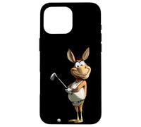 Custodia per iPhone 16 Pro Max asino golf, asino golfista