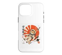 Custodia per iPhone 16 Pro Max Astronauta giapponese Cosmic Wanderer Space Cat