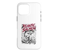 Custodia per iPhone 16 Pro Max Atlantic Salmon River King Fly Strike - Frantumatore da pesca
