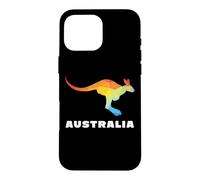 Custodia per iPhone 16 Pro Max Australia Canguro Colorato Geometrico Patriottico Expatriate
