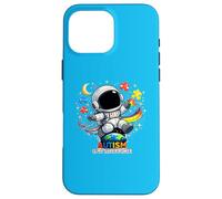 Custodia per iPhone 16 Pro Max Autism Is My Super Power, Carino Astronauta Puzzle Piece