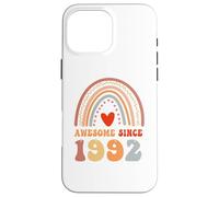 Custodia per iPhone 16 Pro Max Awesome Since 1992 34th Birthday Boho Rainbow 34 Years Old