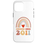 Custodia per iPhone 16 Pro Max Awesome Since 2011 15th Birthday Boho Rainbow 15 Years Old