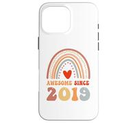 Custodia per iPhone 16 Pro Max Awesome Since 2019 7th Birthday Boho Rainbow 7 Years Old
