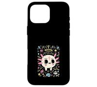Custodia per iPhone 16 Pro Max Axolotl Teschio Kawaii Arte Gotica Pastello