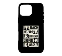 Custodia per iPhone 16 Pro Max Bach Mozart Beethoven Chopin Wagner Icone Classiche