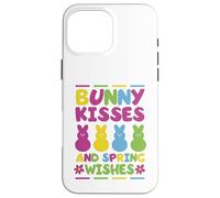 Custodia per iPhone 16 Pro Max Baci da coniglio e auguri di primavera
