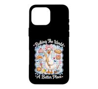Custodia per iPhone 16 Pro Max Baking The World A Better Place Cute Goose Pun Bake Design