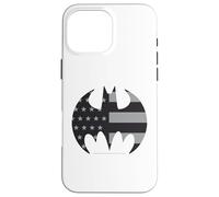 Custodia per iPhone 16 Pro Max Bandiera Batman Emblema US Union Gotham Night Icon tema