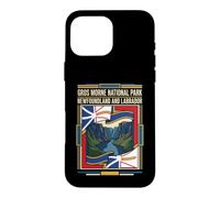 Custodia per iPhone 16 Pro Max Bandiera del parco nazionale Gros Morne Terranova e Labrador