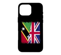 Custodia per iPhone 16 Pro Max Bandiera del Regno Unito Saint Kitts e Nevis Patrimonio Britannico Kittitian