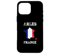 Custodia per iPhone 16 Pro Max Bandiera della Francia invecchiata Arles Pride