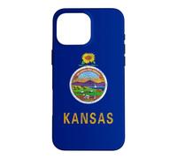 Custodia per iPhone 16 Pro Max Bandiera dello stato del Kansas Il girasole State City Topeka Pride