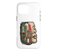 Custodia per iPhone 16 Pro Max Bandiera Italia Firenze Duomo Donna Labbra Graphic Design Firenze