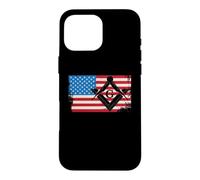 Custodia per iPhone 16 Pro Max Bandiera USA Massoneria Massoneria Americana