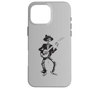 Custodia per iPhone 16 Pro Max Banjo Dancing Skeleton Bluegrass Music Festival