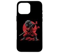 Custodia per iPhone 16 Pro Max Barboncino Papà Carino Anime Giapponese Roba Samurai Cane Ninja