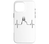 Custodia per iPhone 16 Pro Max Barcellona Skyline Heartbeat Spagna Sagrada Familia