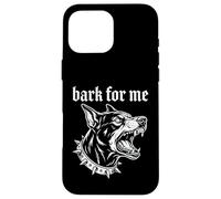 Custodia per iPhone 16 Pro Max Bark for Me Lettera nera gotica per cani feroci