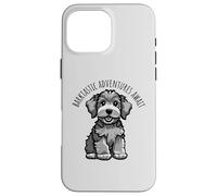 Custodia per iPhone 16 Pro Max Barktastic Adventures Await, simpatico cucciolo di cane, cartone animato