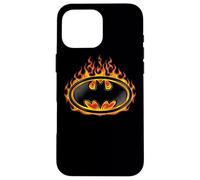 Custodia per iPhone 16 Pro Max Batman Bat Flames Shield