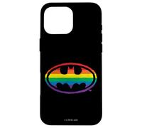 Custodia per iPhone 16 Pro Max Batman Pride Rainbow Logo