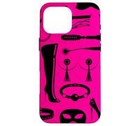 Custodia per iPhone 16 Pro Max BDSM feticci dominatrice padrona rosa caldo nere prigione frusta