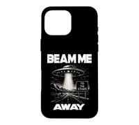 Custodia per iPhone 16 Pro Max BEAM ME AWAY UFO Alien Abduction Fantascienza Space Ship