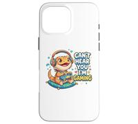 Custodia per iPhone 16 Pro Max Bearded Dragon Gaming Reptiles Can't Hear You I'm Gaming