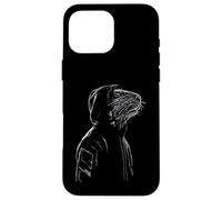 Custodia per iPhone 16 Pro Max Beaver Line Art Cool Drawing Animal Love Forest Motivo