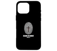Custodia per iPhone 16 Pro Max Belong to Christ Faith Fingerprint Cross Isaiah 43:1