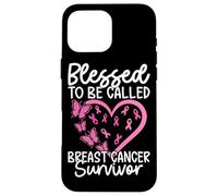 Custodia per iPhone 16 Pro Max Benedetto per essere chiamato sopravvissuto al cancro al seno