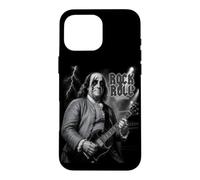 Custodia per iPhone 16 Pro Max Benjamin Franklin Rock & Roll Guitar Vintage Music Lover