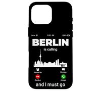 Custodia per iPhone 16 Pro Max Berlin Is Calling & I Must Go Illustration Graphic Designs