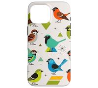 Custodia per iPhone 16 Pro Max Bird Art Mid Century Midcentury Retro Atomic Age Space