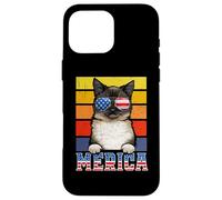 Custodia per iPhone 16 Pro Max Birman Cat 4th Of July Merica American Mericat Cats Lovers