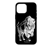 Custodia per iPhone 16 Pro Max Bison Singing Karaoke Buffalo Buffalo Vocalist Rock Musicista