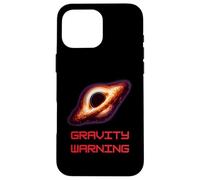 Custodia per iPhone 16 Pro Max Black Holes Gravity Warning Maglietta Fun Space Physics
