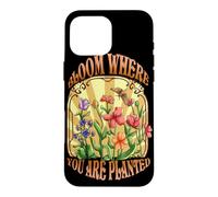 Custodia per iPhone 16 Pro Max Bloom Where You Are Planted Design vintage floreale