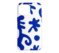 Custodia per iPhone 16 Pro Max Blue Coral Pattern Ocean Sea Life Immersioni subacquee