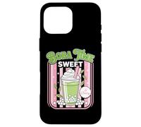 Custodia per iPhone 16 Pro Max Boba Time Sweet And Chewy Tapioca Pearl Appassionato